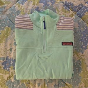 NWOT Vineyard vines mint green quarter zip